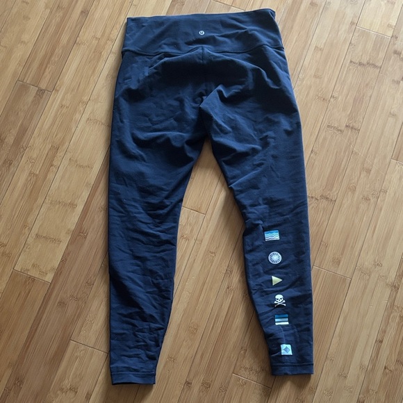 lululemon athletica Pants - Lululemon Athletica Dark Blue Leggings with Unique Details